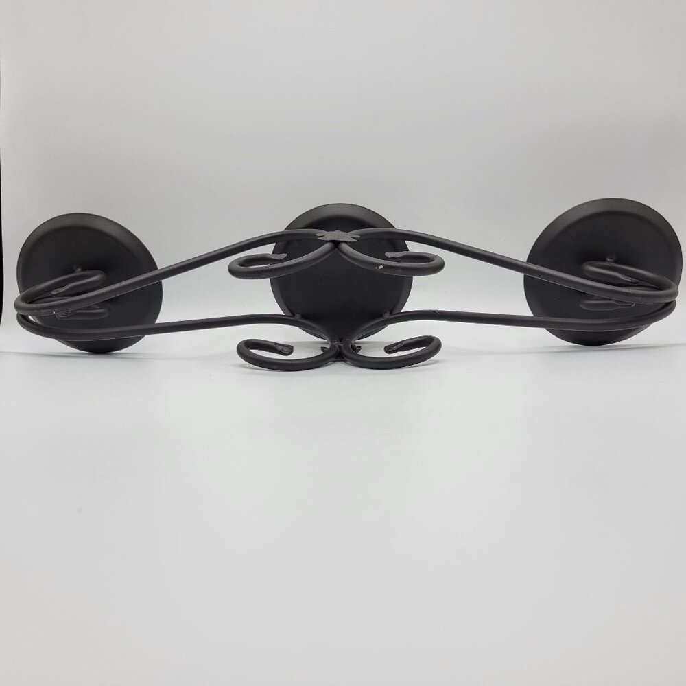 Longaberger Wrought Iron 3 Tier Pillar Candle Holder Maple Leaf Stand - Picture 7 of 10